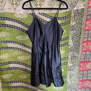 90’s Gold Label Victoria’s Secret Black Mini Chemise Size Large